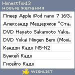 My Wishlist - honestfox13