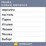 My Wishlist - honoka