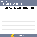 My Wishlist - hulivin