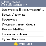 My Wishlist - i_love_reeses