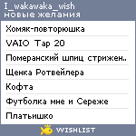 My Wishlist - i_wakawaka_wish