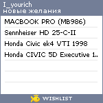 My Wishlist - i_yourich