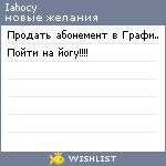 My Wishlist - iahocy