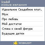 My Wishlist - icedoll