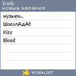 My Wishlist - icedy