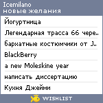 My Wishlist - icemilano