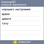 My Wishlist - icemouz20