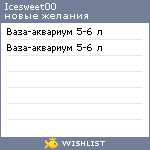 My Wishlist - icesweet00