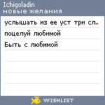 My Wishlist - ichigoladin