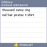 My Wishlist - ichitora