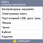 My Wishlist - idalta