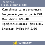 My Wishlist - idemotko