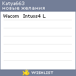 My Wishlist - idididid