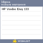 My Wishlist - idigova