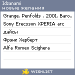 My Wishlist - idzanami