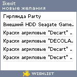 My Wishlist - ikexit