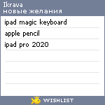 My Wishlist - ikrava