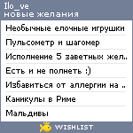 My Wishlist - ilo_ve