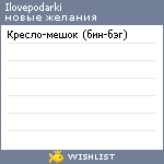 My Wishlist - ilovepodarki