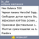 My Wishlist - in_zhir