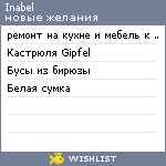 My Wishlist - inabel