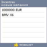 My Wishlist - incentreu