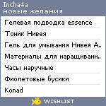 My Wishlist - incha4a