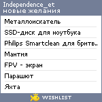 My Wishlist - independence_et