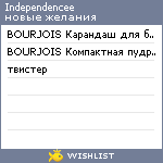 My Wishlist - independencee