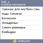 My Wishlist - indi_a