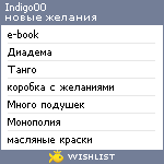 My Wishlist - indigo00