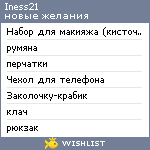 My Wishlist - iness21