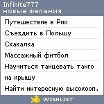 My Wishlist - infinite777