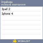 My Wishlist - ingabuga