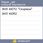 My Wishlist - ingvar_gor