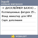 My Wishlist - ingvold