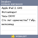 My Wishlist - innaboro