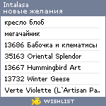 My Wishlist - intalasa