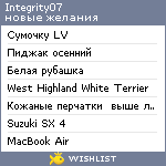 My Wishlist - integrity07