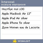 My Wishlist - interzone1