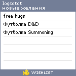 My Wishlist - iogsotot