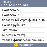 My Wishlist - iolante