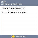 My Wishlist - irab