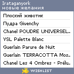 My Wishlist - irataganyork