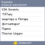 My Wishlist - iravmire