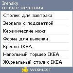 My Wishlist - irensky