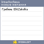 My Wishlist - irinachochieva