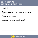 My Wishlist - is_detstva