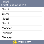 My Wishlist - isabel