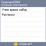 My Wishlist - isaevaev1984